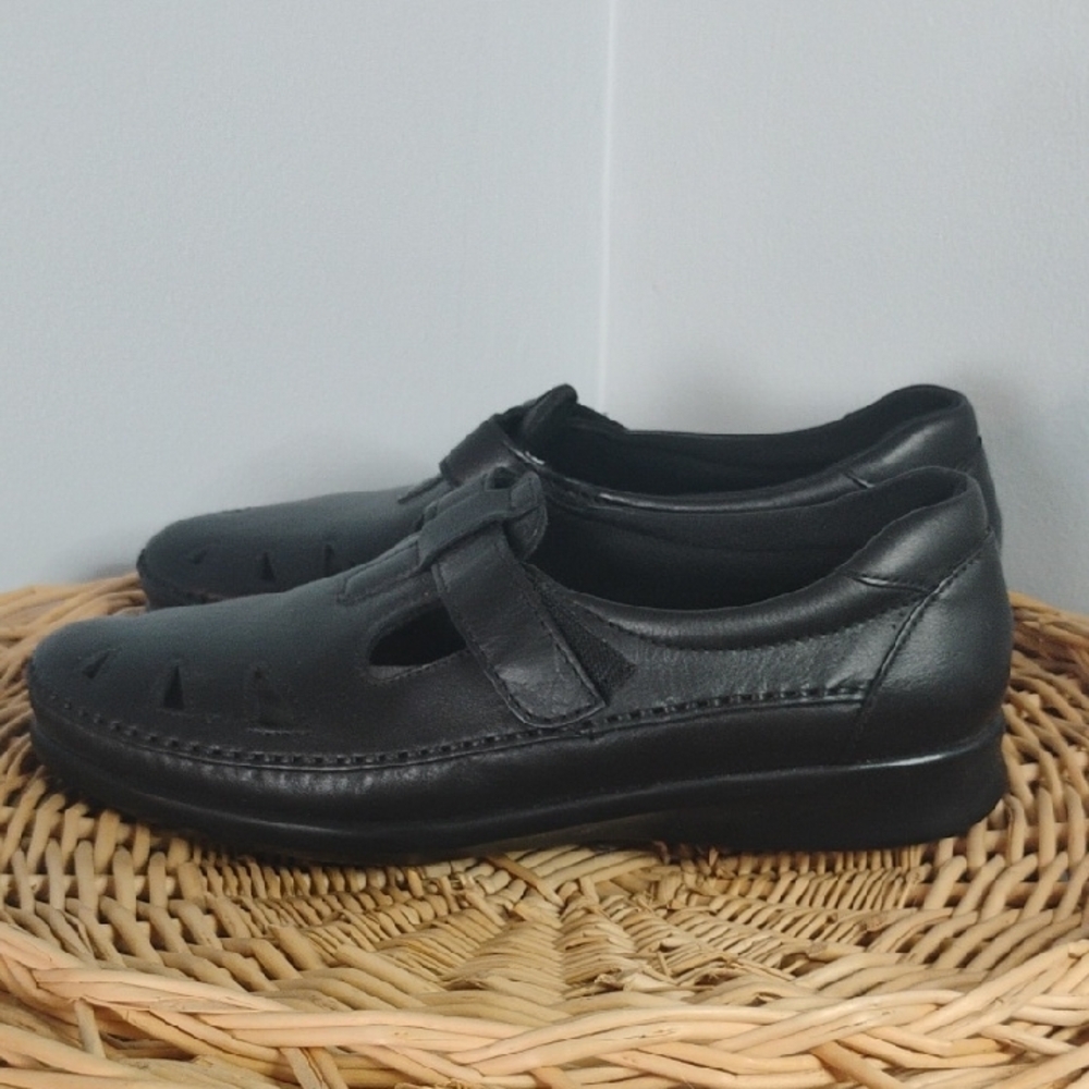 SAS Tripad Comfort Leathe Black Roamer Slip on Loafers Walking Shoes Size 9.5N - Picture 6 of 10